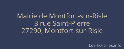 Mairie de Montfort-sur-Risle