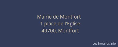 Mairie de Montfort