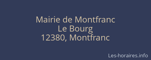 Mairie de Montfranc