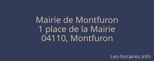 Mairie de Montfuron