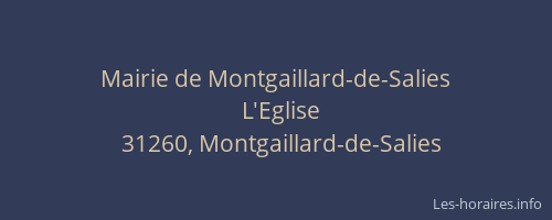 Mairie de Montgaillard-de-Salies