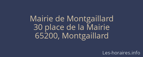 Mairie de Montgaillard