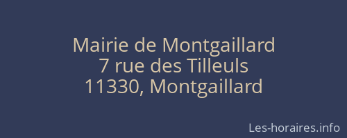 Mairie de Montgaillard