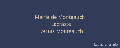 Mairie de Montgauch