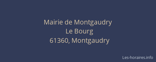 Mairie de Montgaudry