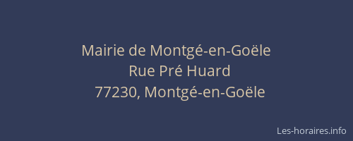 Mairie de Montgé-en-Goële