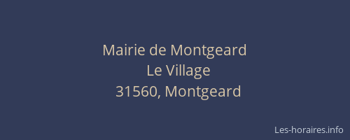 Mairie de Montgeard