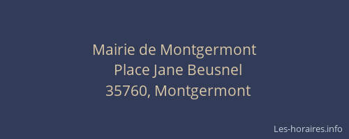Mairie de Montgermont