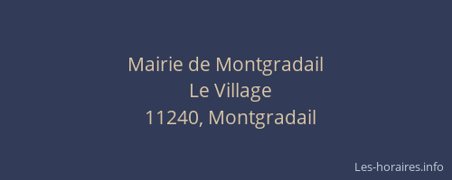 Mairie de Montgradail