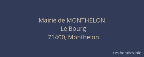 Mairie de MONTHELON