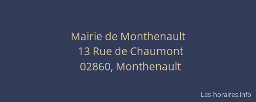 Mairie de Monthenault