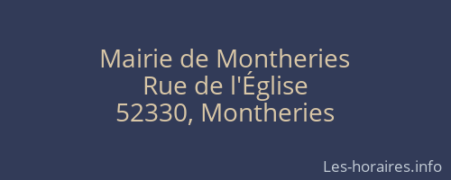 Mairie de Montheries