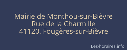Mairie de Monthou-sur-Bièvre