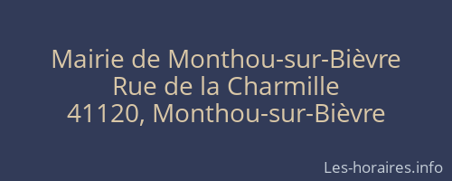 Mairie de Monthou-sur-Bièvre