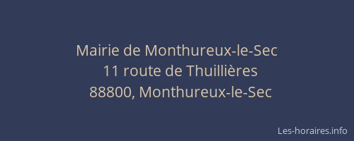 Mairie de Monthureux-le-Sec