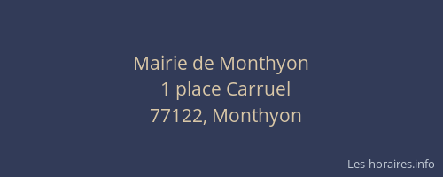 Mairie de Monthyon
