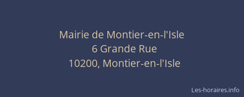 Mairie de Montier-en-l'Isle