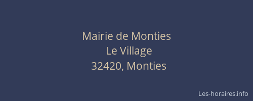 Mairie de Monties