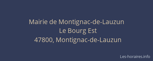 Mairie de Montignac-de-Lauzun