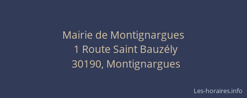 Mairie de Montignargues