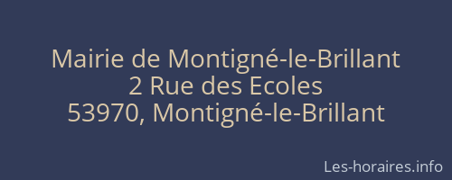 Mairie de Montigné-le-Brillant
