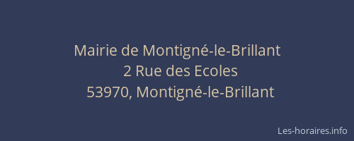 Mairie de Montign&eacute;-le-Brillant