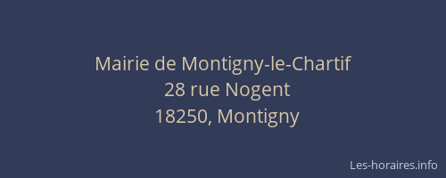 Mairie de Montigny-le-Chartif