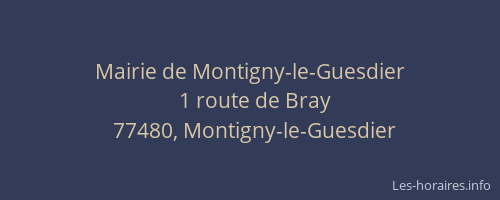 Mairie de Montigny-le-Guesdier