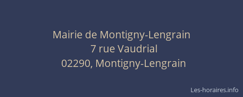 Mairie de Montigny-Lengrain