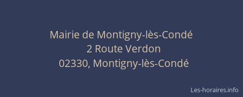 Mairie de Montigny-lès-Condé