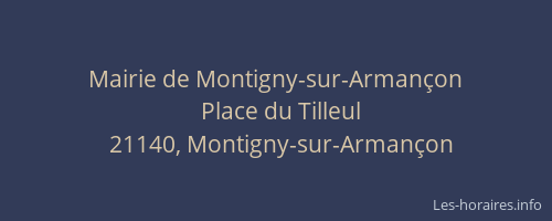 Mairie de Montigny-sur-Armançon