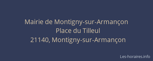 Mairie de Montigny-sur-Arman&ccedil;on