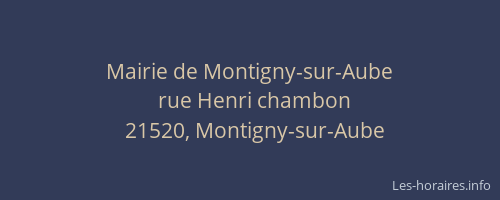 Mairie de Montigny-sur-Aube