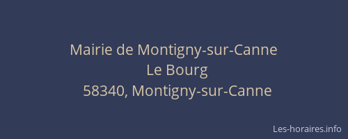 Mairie de Montigny-sur-Canne