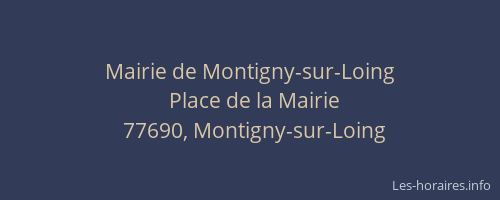 Mairie de Montigny-sur-Loing
