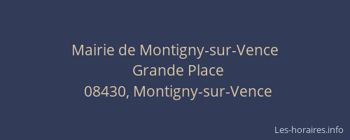 Mairie de Montigny-sur-Vence