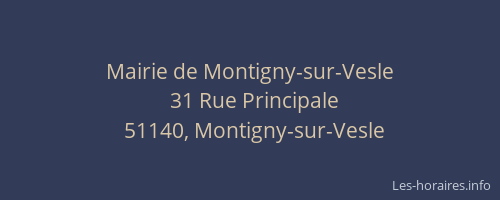 Mairie de Montigny-sur-Vesle
