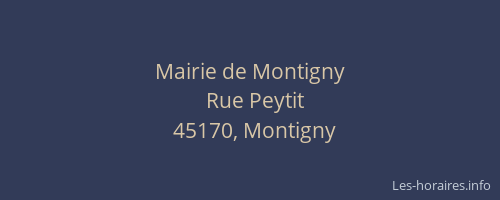 Mairie de Montigny