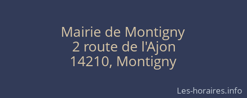 Mairie de Montigny