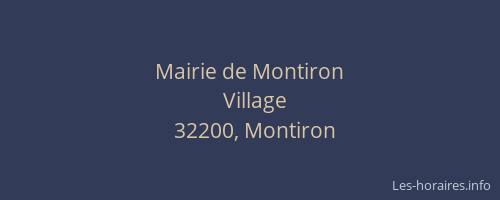 Mairie de Montiron