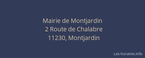 Mairie de Montjardin