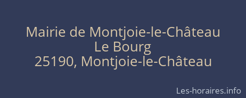 Mairie de Montjoie-le-Château