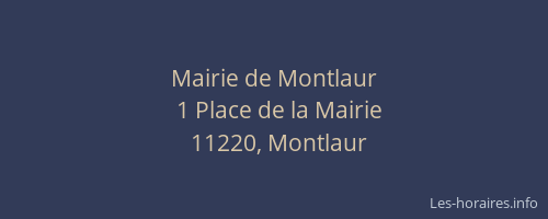 Mairie de Montlaur