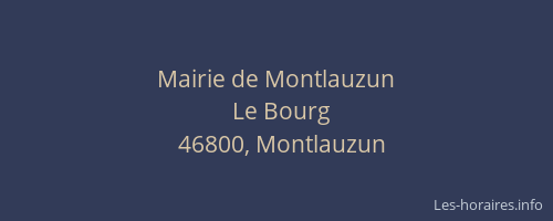 Mairie de Montlauzun