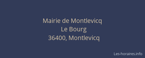 Mairie de Montlevicq