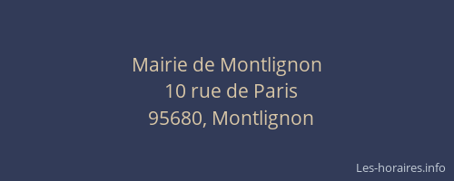 Mairie de Montlignon