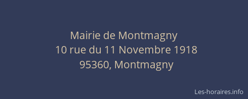 Mairie de Montmagny