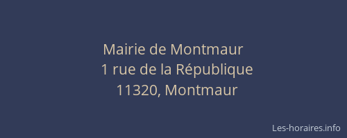 Mairie de Montmaur