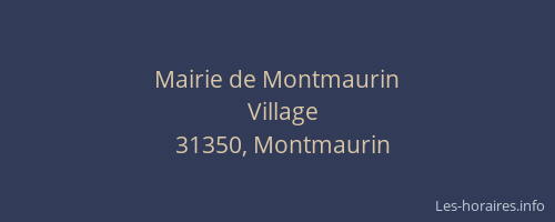 Mairie de Montmaurin
