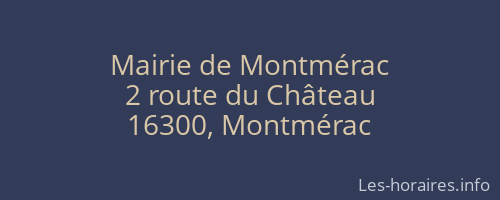 Mairie de Montmérac